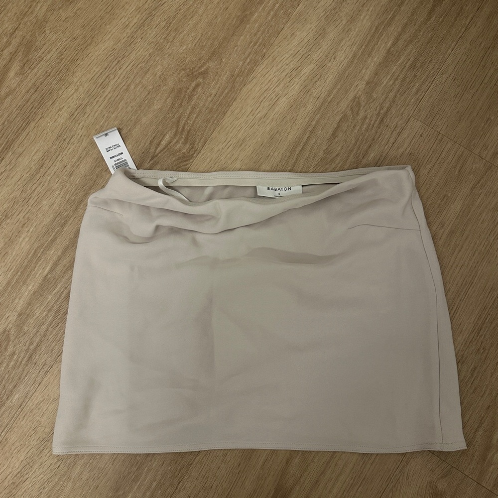 Babaton Tan Mini Pencil Skirt for Casual Wear